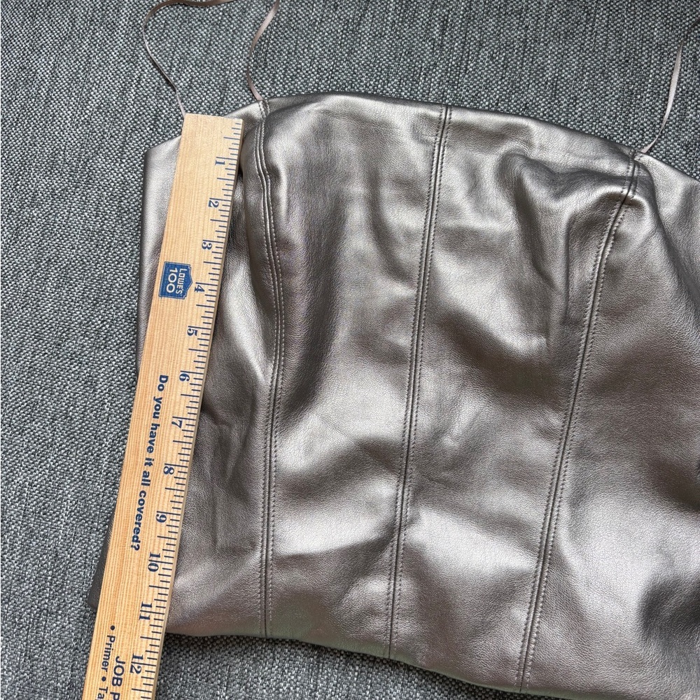 NWT Kirious pleather corset cropped top medium - Picture 2 of 5